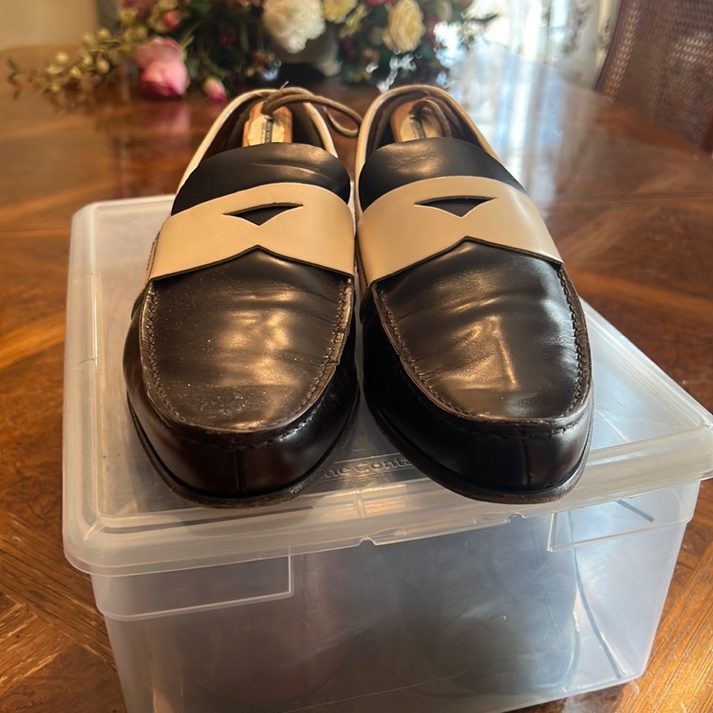 Mens Prada penny loafer